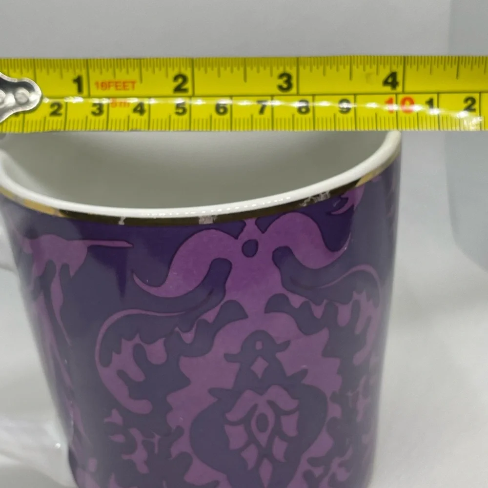 Starbucks 2004 Purple Tapestry Damask Brocade Gold Rim Coffee Cup - Picture 7 of 9